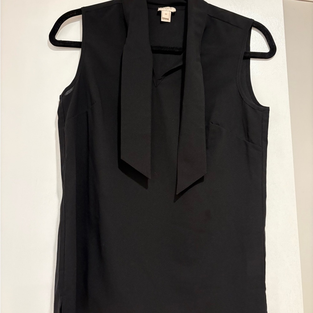 J. Crew Black Sleeveless Blouse
